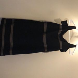 Black cap sleeve dress